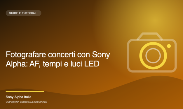 Fotografare concerti con Sony Alpha: autofocus, esposizione e luci LED