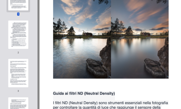 Guida all’uso dei filtri ND, scarica il pdf gratis